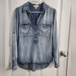 Cloth & Stone chambray relaxed fit tunic western countrycore lightweight medium